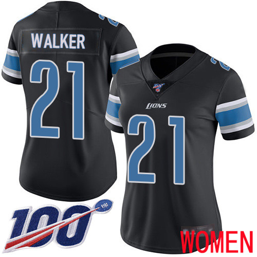 Detroit Lions Limited Black Women Tracy Walker Jersey NFL Football #21 100th Season Rush Vapor Untouchable->youth nfl jersey->Youth Jersey